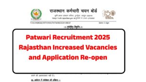 Patwari Recruitment 2025 Rajasthan